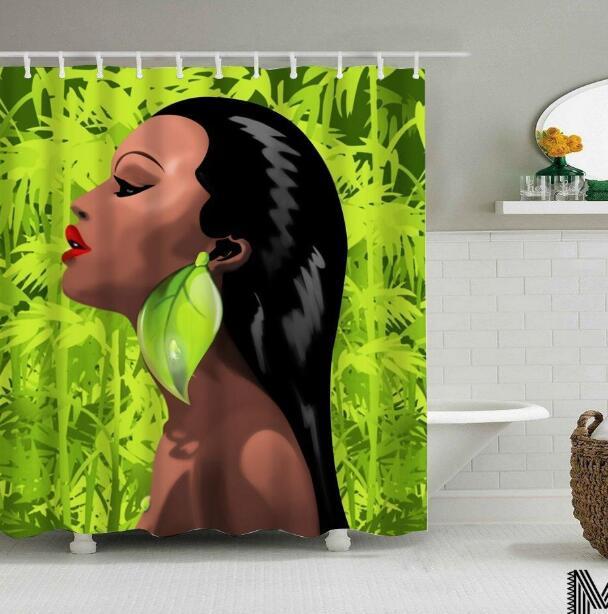 Graffiti Hip Hop African Girl Shower Curtain
