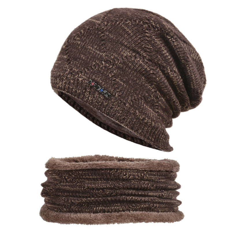 Biking Men's Two-piece Woolen Hat with Ear Protection