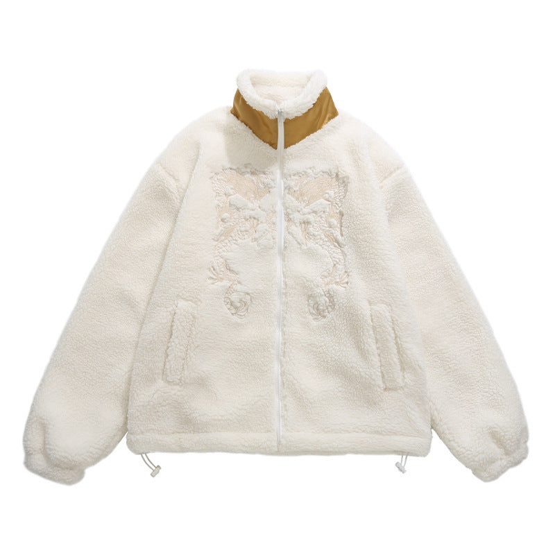 Vintage Embroidered Berber Fleece Cotton Coat Men's Coat
