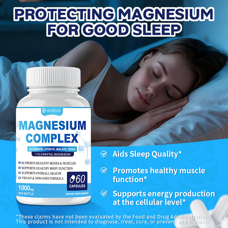 Magnesium Complex Supplement With Glycinate Citrate, Malate Oxide, Supports Bone, Muscle Digestive Health, Vegan Non-GMO, 60 Capsules My Store
