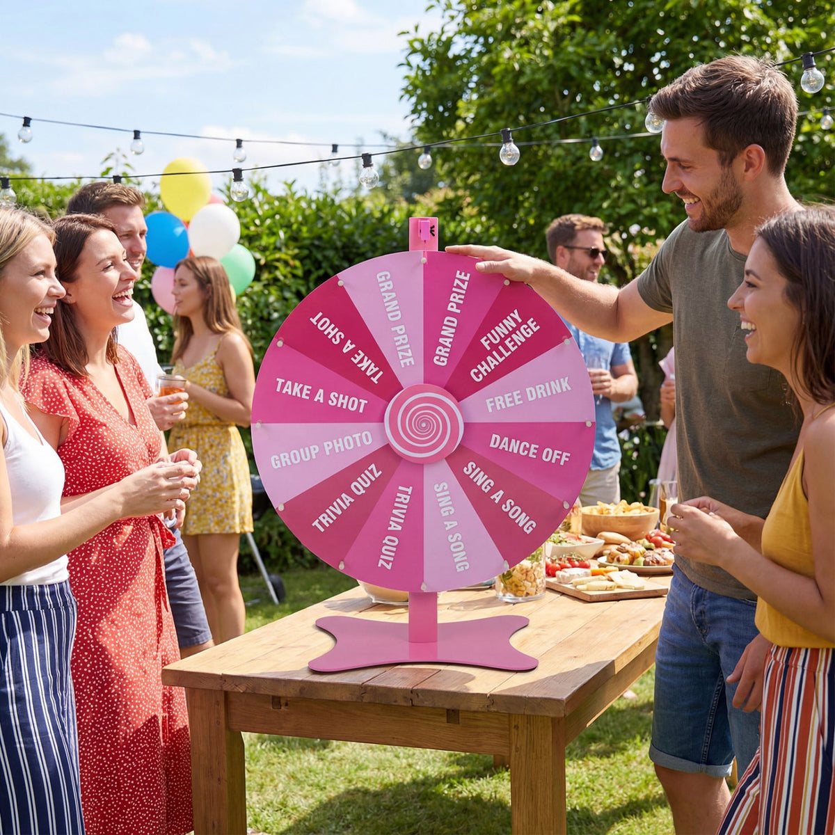 24 Inch Prize Wheel with Blackboard Marker and Eraser DirectDeals