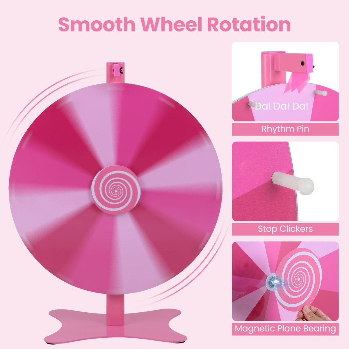 24 Inch Prize Wheel with Blackboard Marker and Eraser DirectDeals