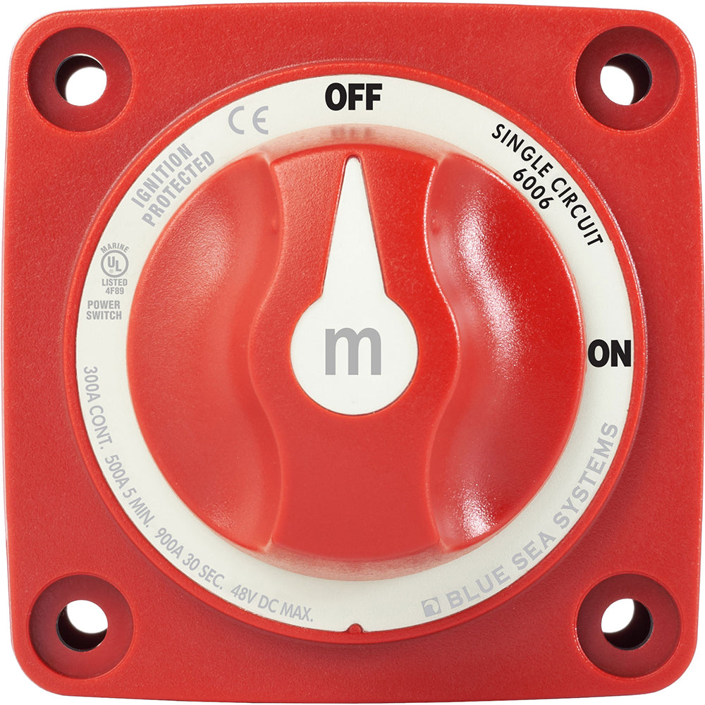 Blue Sea 6006 m-Series (Mini) Battery Switch Single Circuit ON/OFF Red TRAPSKI