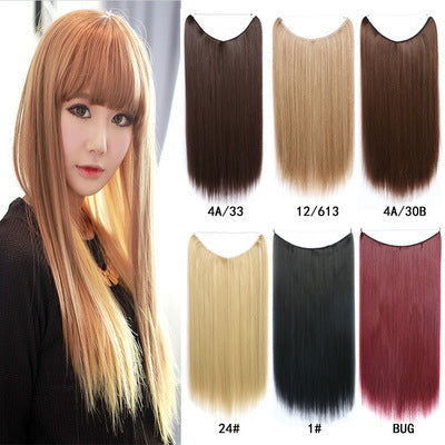 22 Inch Invisible Wire Hair Extensions Synthetic