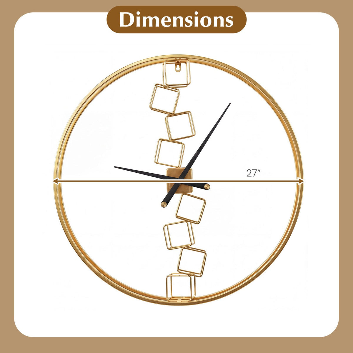 27 Inch Large Wall Clock for Living Room Bedroom Kitchen