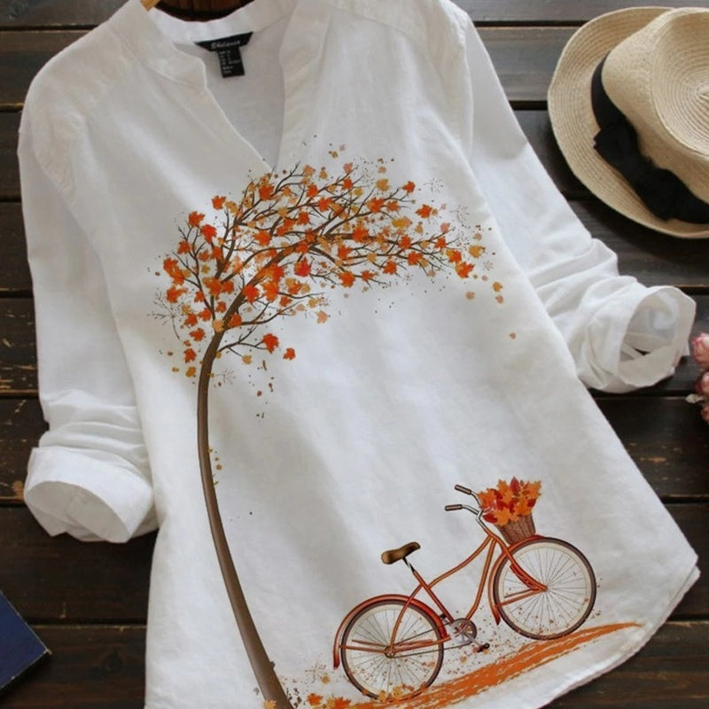 Summer Online Hot Sexy Print Loose Women's Wear Shirt For Women