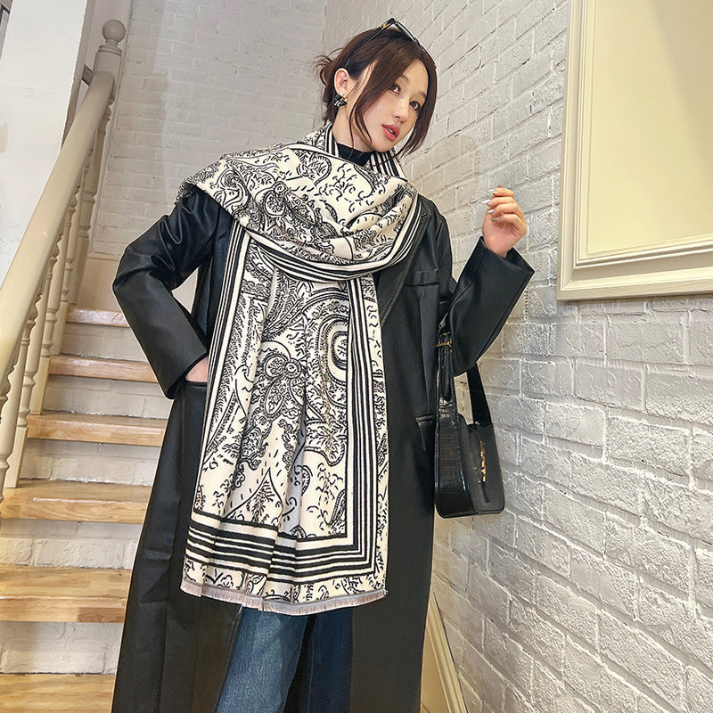 Female Versatile Fashion Thickened Warm Cashmere Scarf My Store