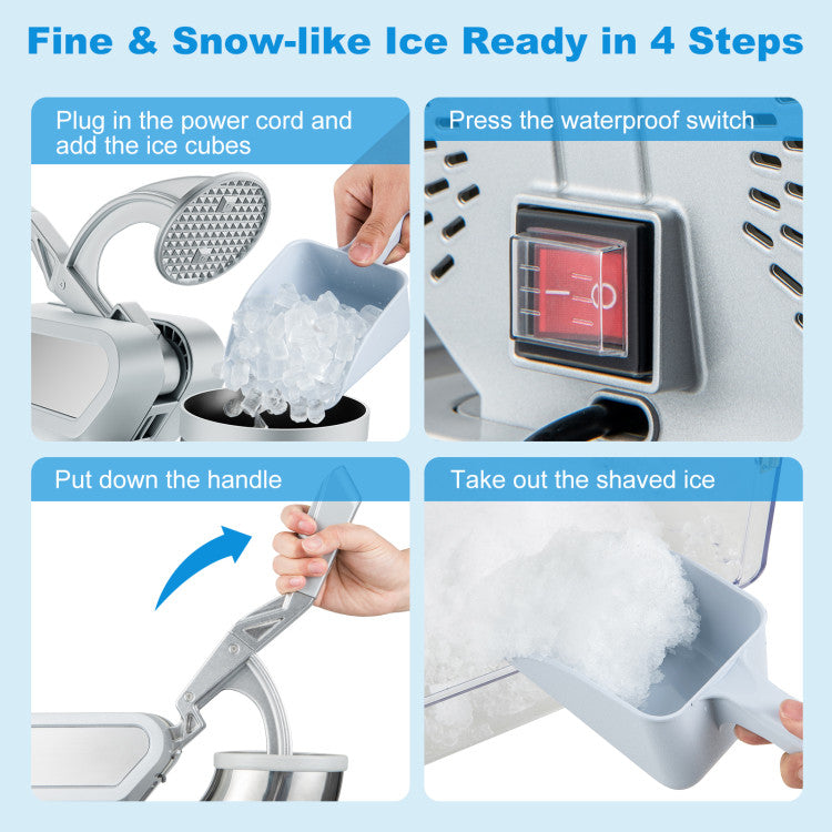 300W Commercial Ice Crusher with Dual Blades and Safety Switch DirectDeals