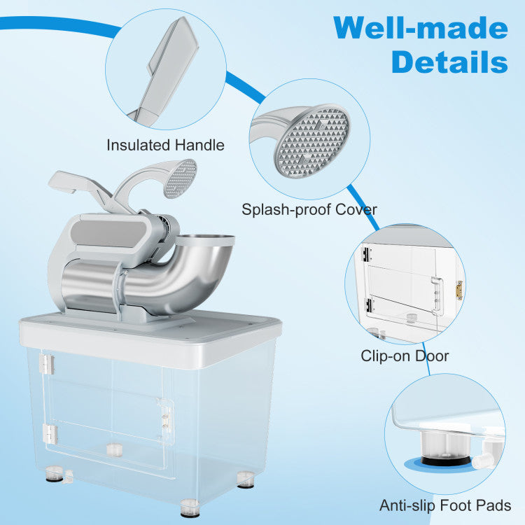 300W Commercial Ice Crusher with Dual Blades and Safety Switch DirectDeals