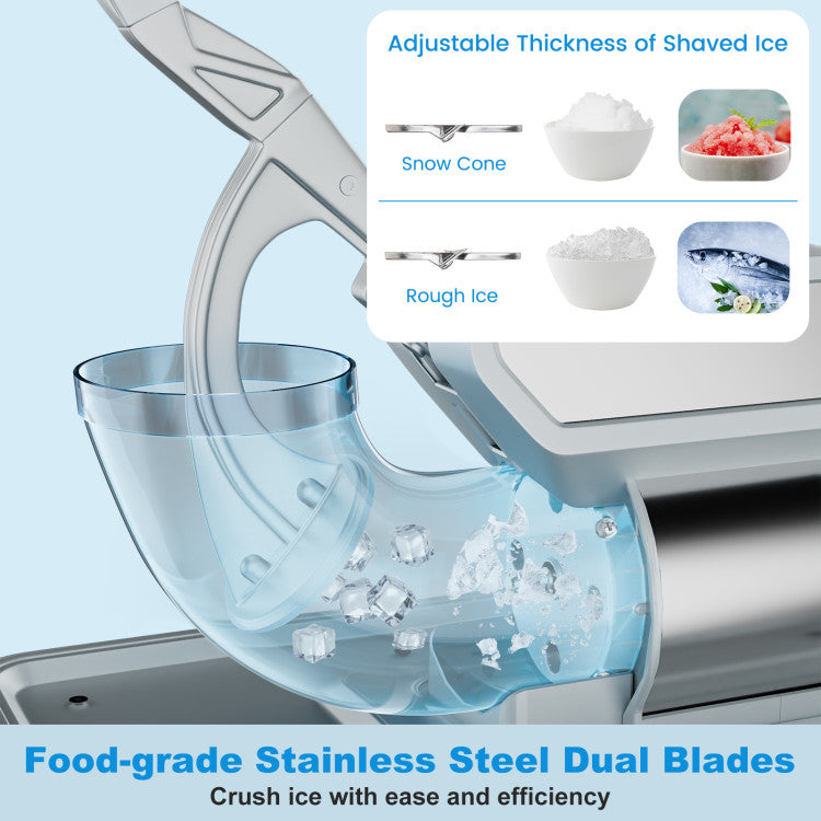 300W Commercial Ice Crusher with Dual Blades and Safety Switch DirectDeals
