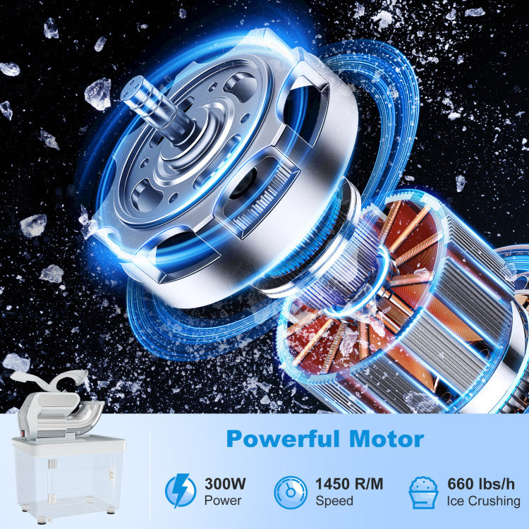 300W Commercial Ice Crusher with Dual Blades and Safety Switch DirectDeals