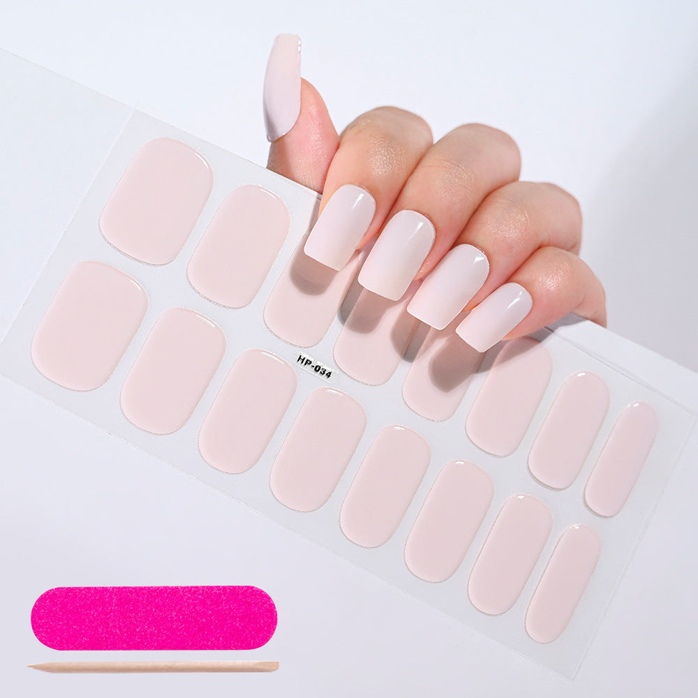 Waterproof And Durable Second Generation Semi-cured UV Nail Beauty Stickers