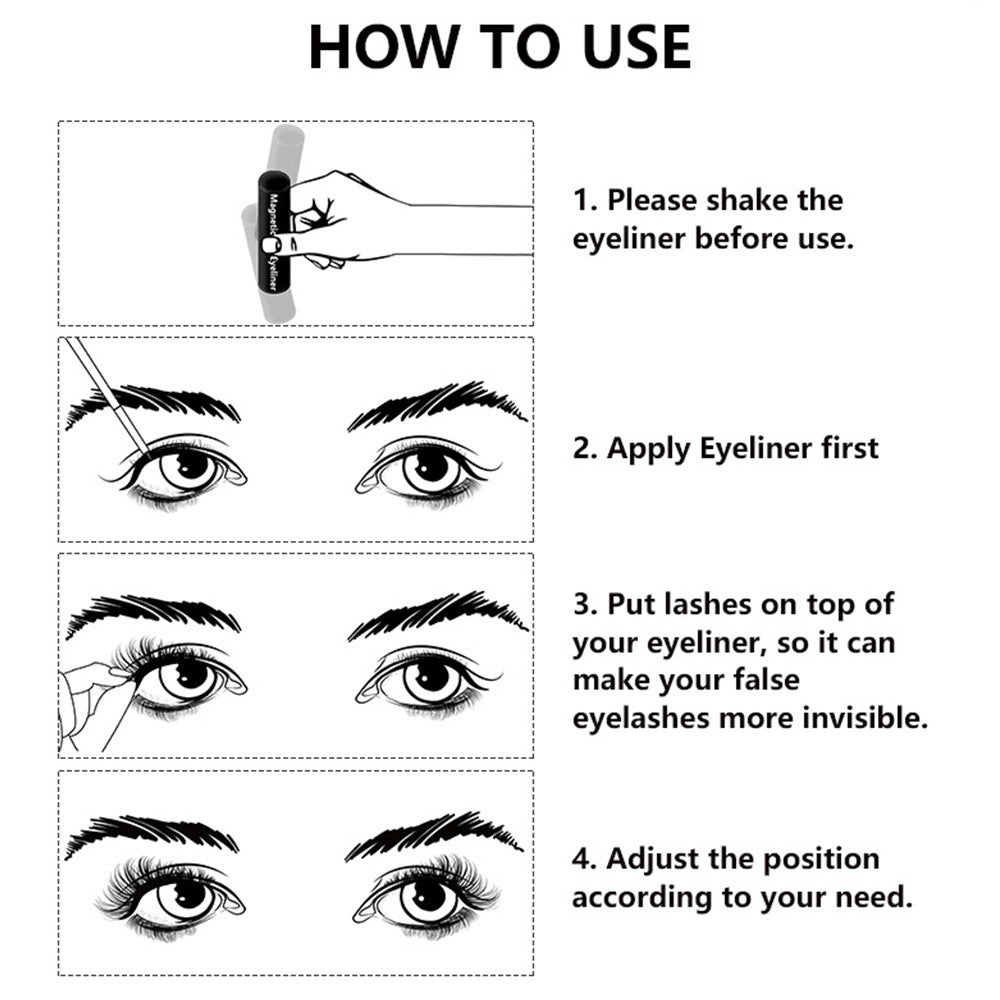 Magnetic Eyeliner with Glue-Free Magnetic False Eyelashes