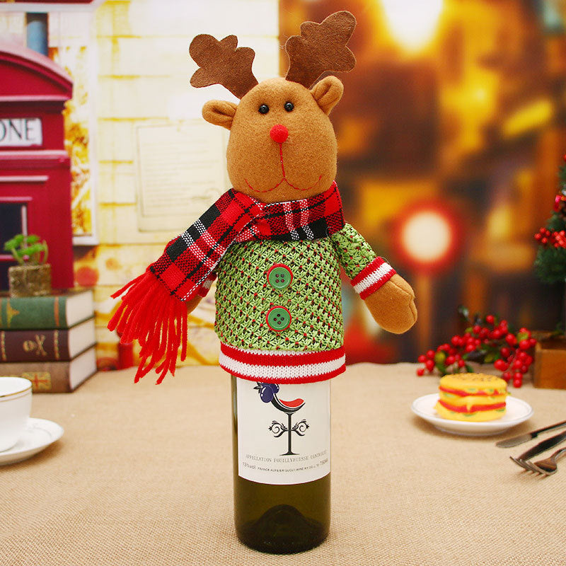 Christmas Wine Bottle Socks Decor