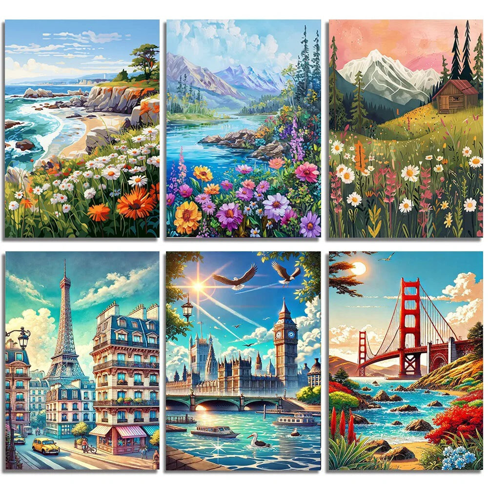 Diamond Beautiful Landscape DIY Handmade Living Room Entrance Decorative Painting My Store