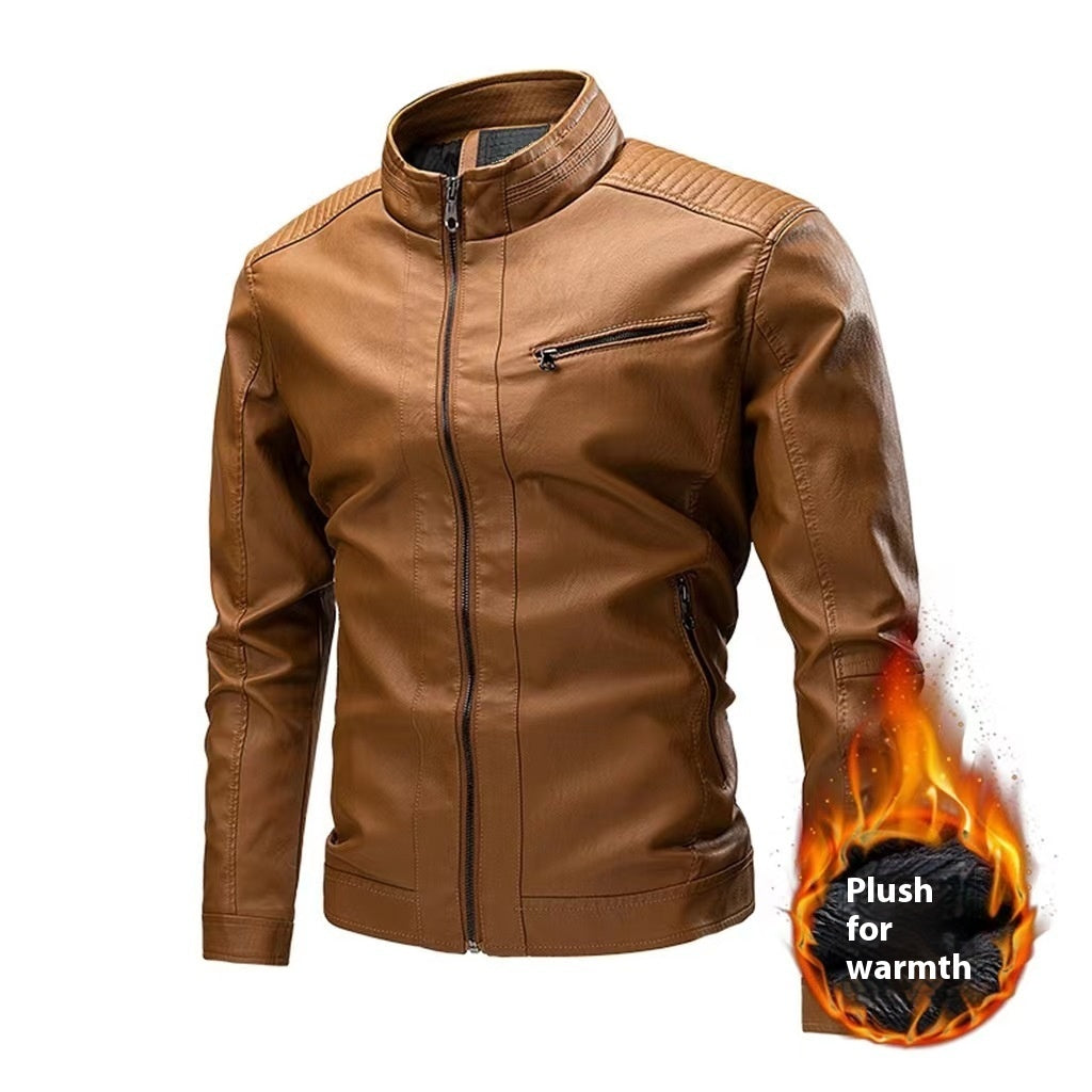 Motorcycle Retro Fashion Leather Jacket Coat