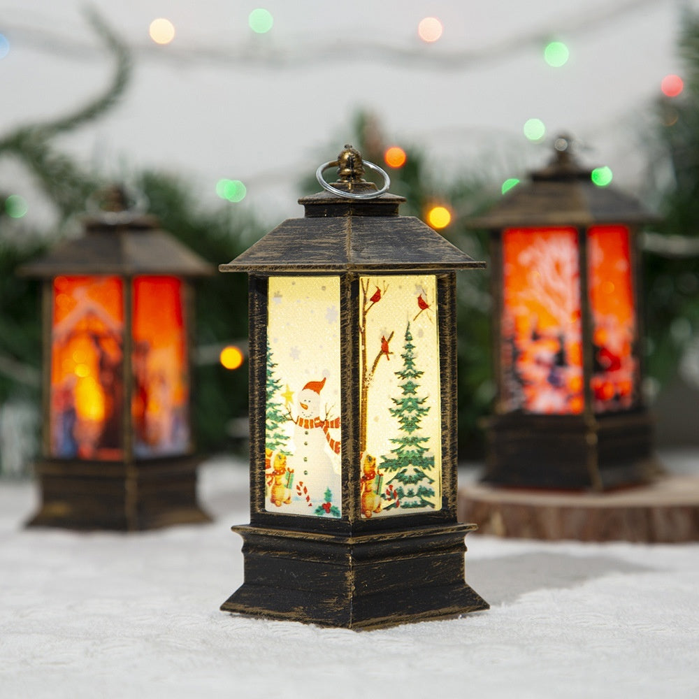 Christmas Santa Claus LED Oil Lamp Night Light