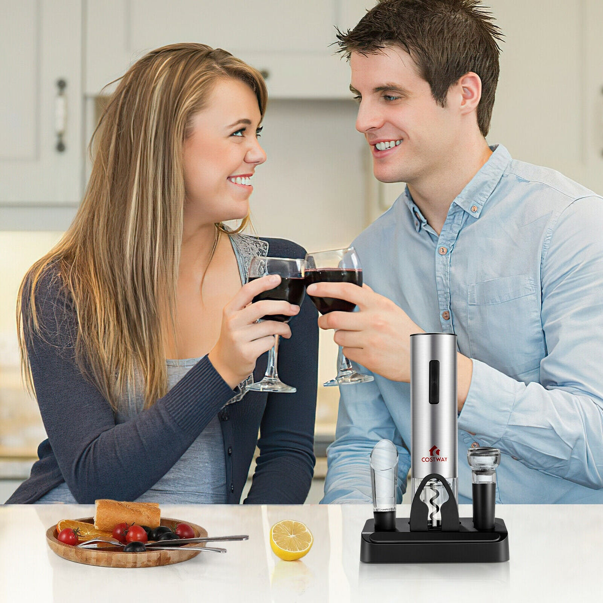 6-in-1 Electric Wine Bottle Opener Set with Foil Cutter DirectDeals