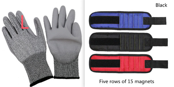 Fifteen Compartment Magnetic Wristband Tool Holder