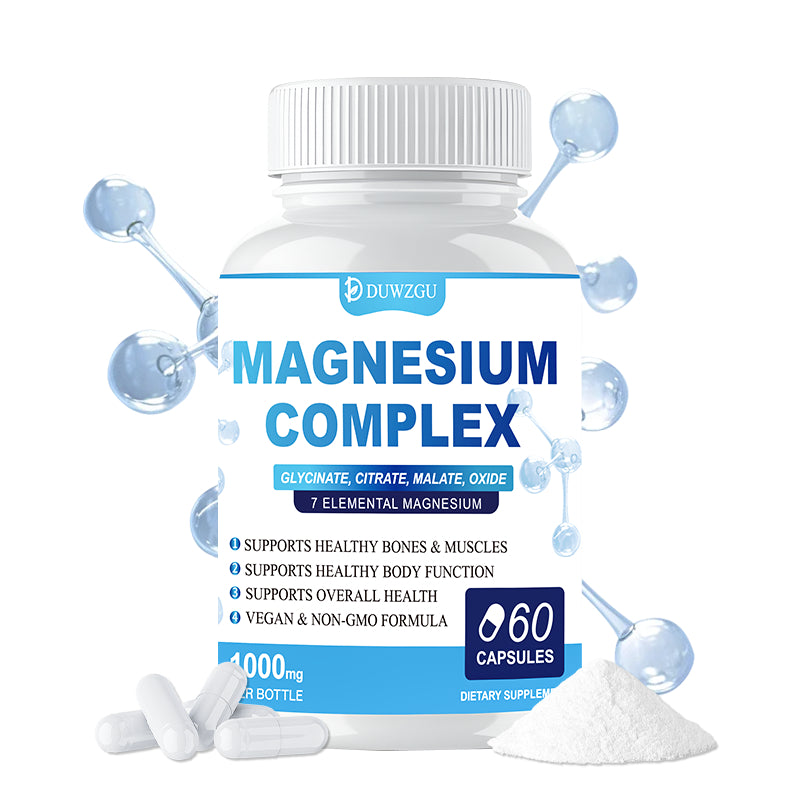 Magnesium Complex Supplement With Glycinate Citrate, Malate Oxide, Supports Bone, Muscle Digestive Health, Vegan Non-GMO, 60 Capsules My Store