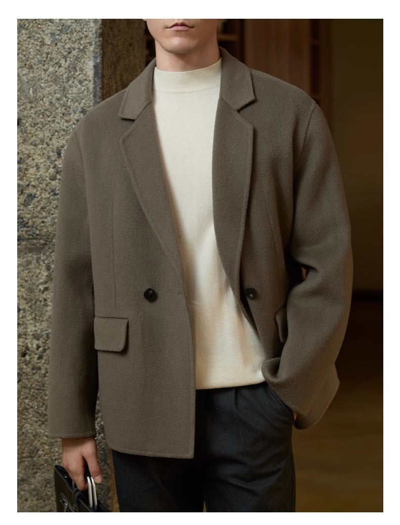 Double-sided Woolen Coat Men's High-end Business Leisure