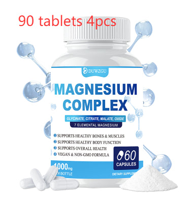 Magnesium Complex Supplement With Glycinate Citrate, Malate Oxide, Supports Bone, Muscle Digestive Health, Vegan Non-GMO, 60 Capsules My Store