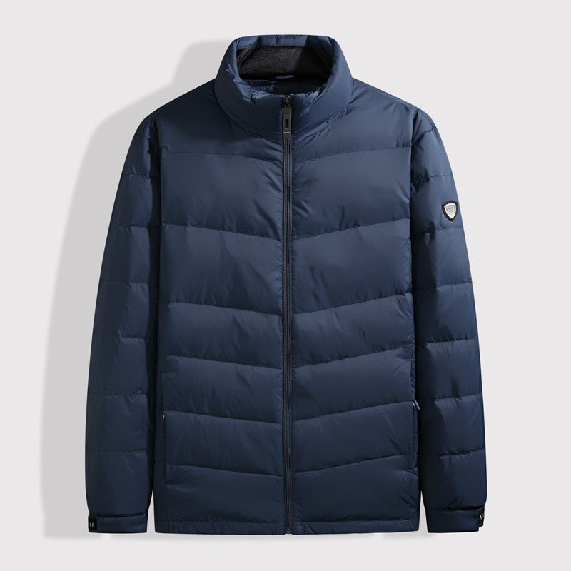 Autumn And Winter Men's Stand-up Collar Warm Down Jacket