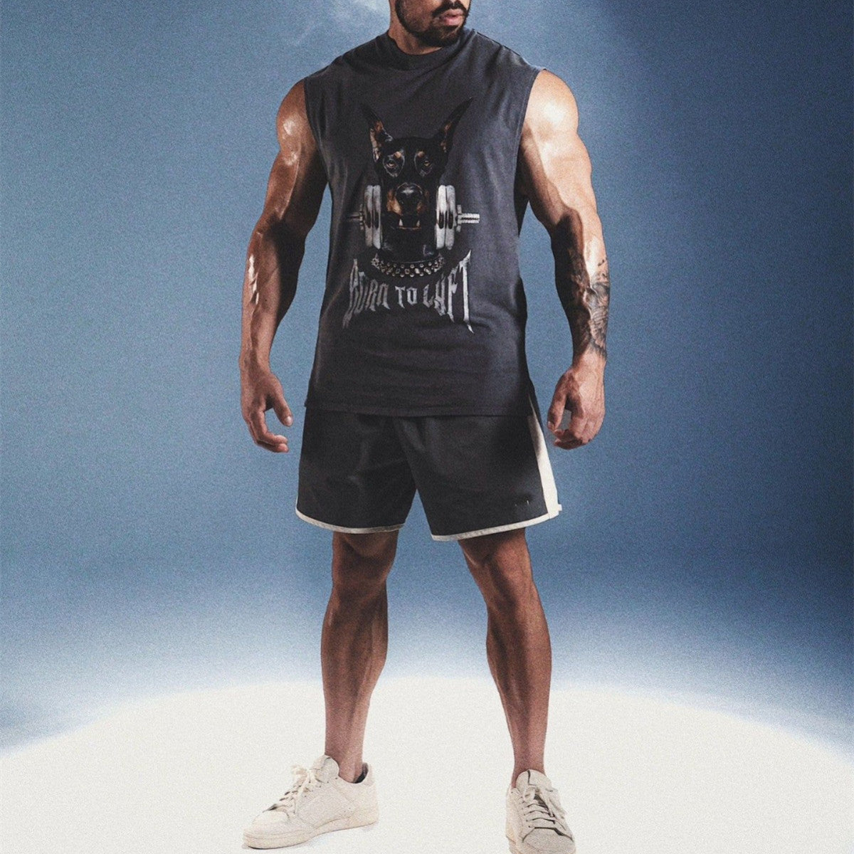 Polyester Fitness Shorts Men's Running Training Short-length Pants