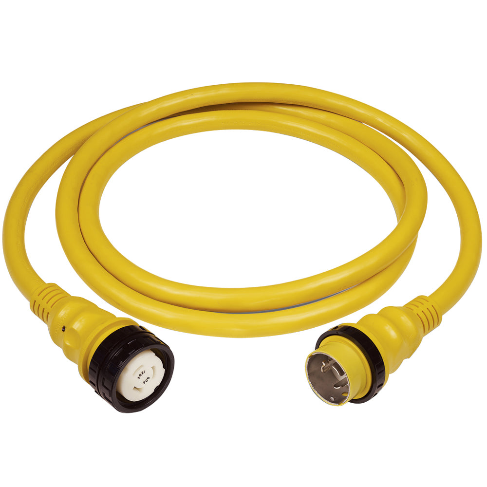Marinco 50Amp 125/250V Shore Power Cable - 50' - Yellow TRAPSKI