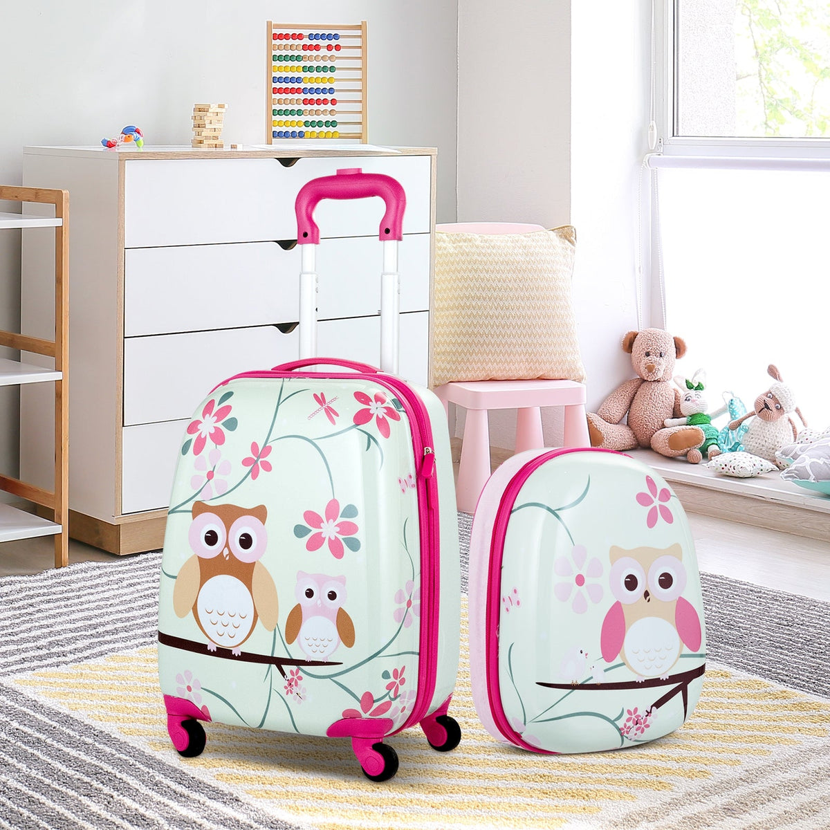 Kids Luggage Set 12" & 16" with Backpack - Green Astronaut GBruno Store