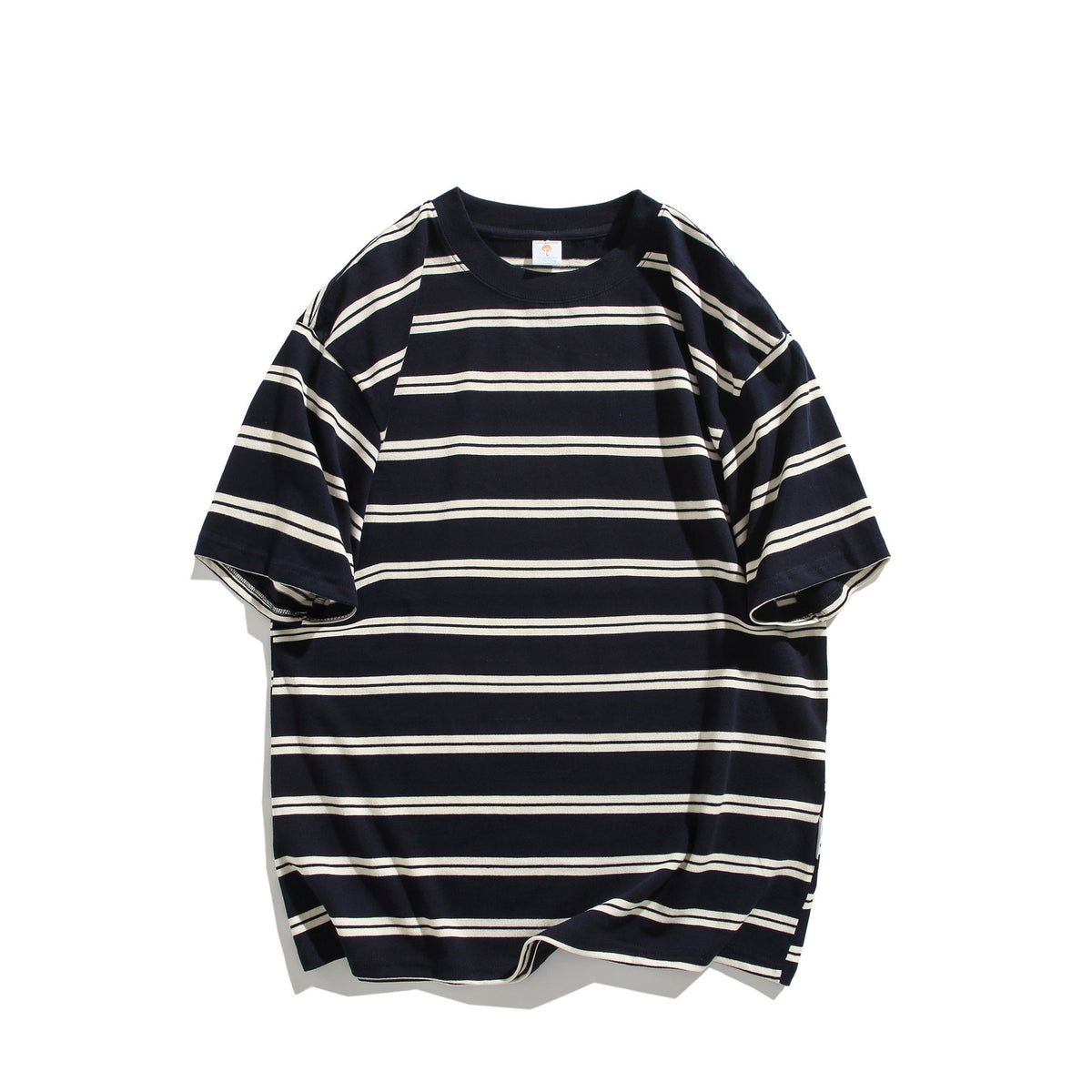 Summer Cotton Round Neck Short Sleeve Shirt