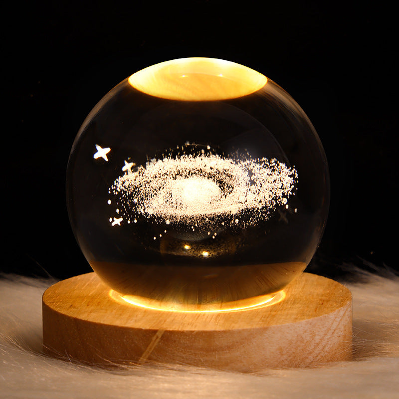 LED Galaxy Crystal Ball 3D Moon Lamp