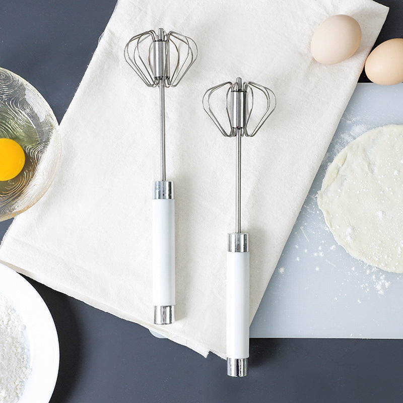 Semi-automatic Stainless Steel Egg Beater and Whisk