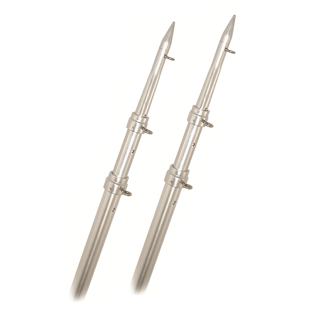 Rupp Top Gun Telescoping Outrigger Poles - Aluminum/Silver - 15' TRAPSKI