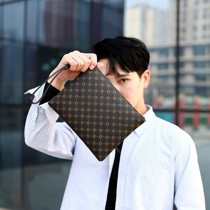 Men's Clutch Clutch Envelope Package Casual Gingham Check
