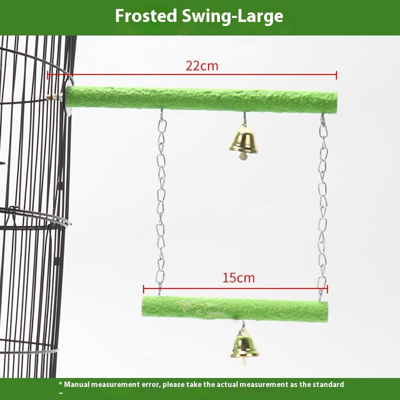Parrot Solid Wood Stand Rod Swing Grinding Claw Toy
