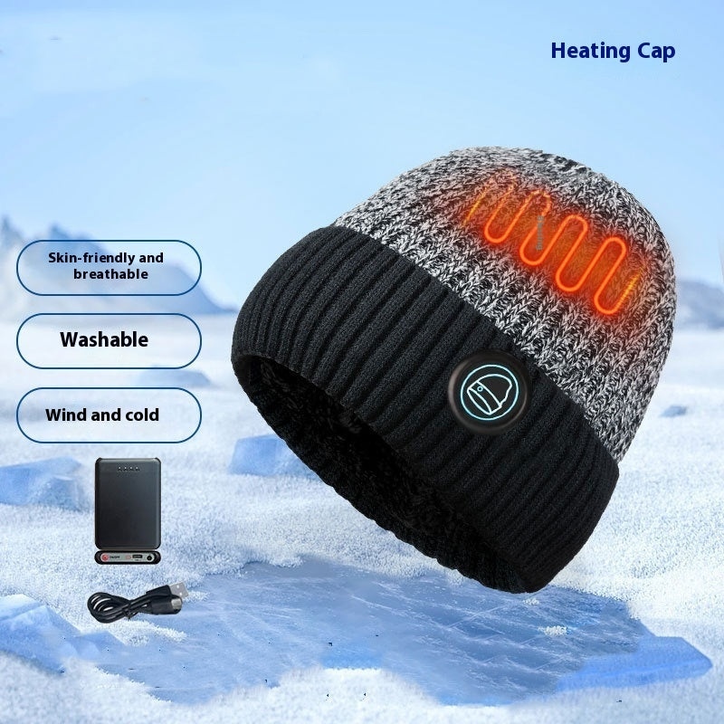Winter Ski Heating Hat Fleece-lined