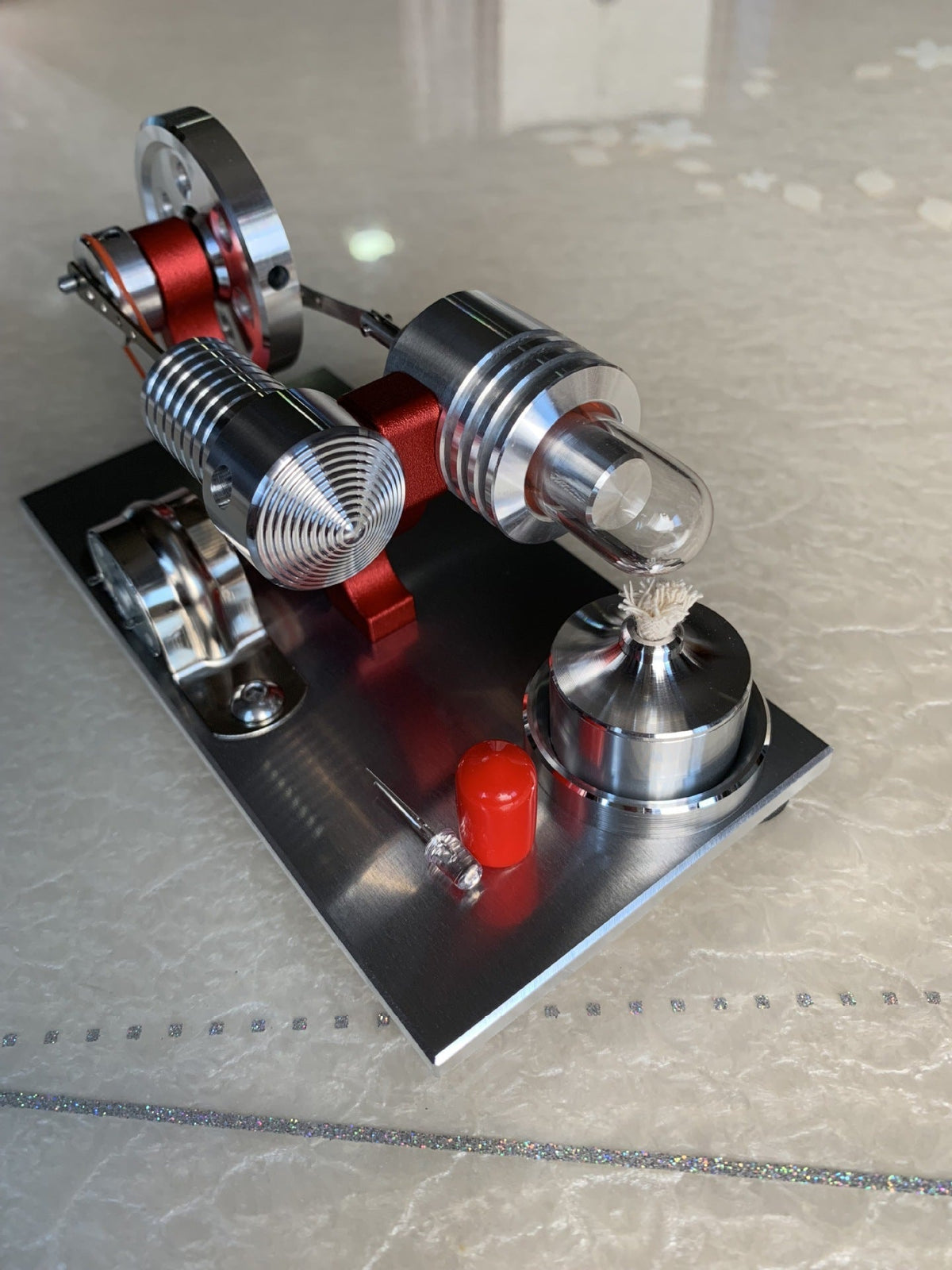 Mini Stirling Engine Low Temperature Toy Generator