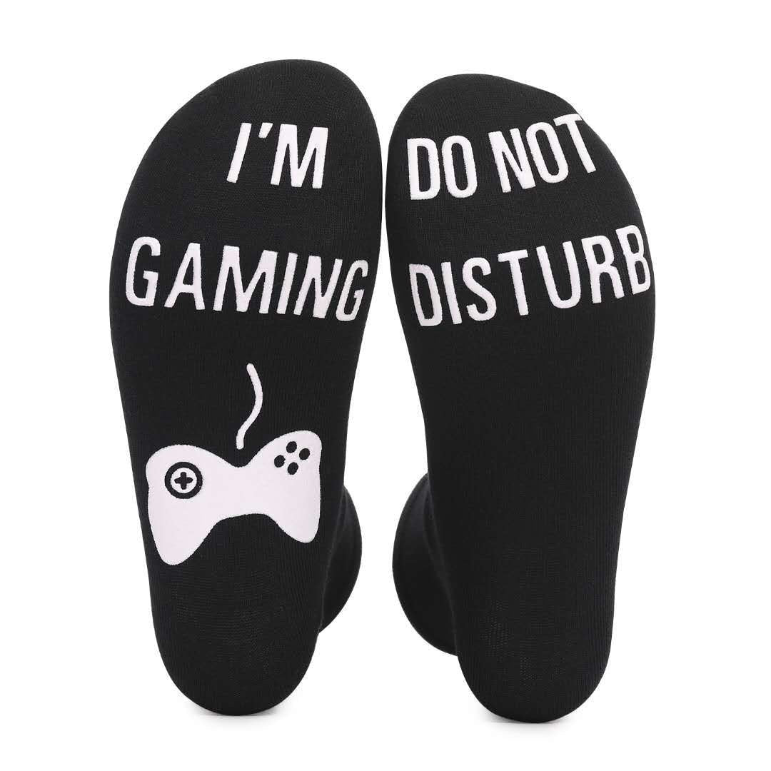Men's Pure Cotton Letter Printing Tube Socks