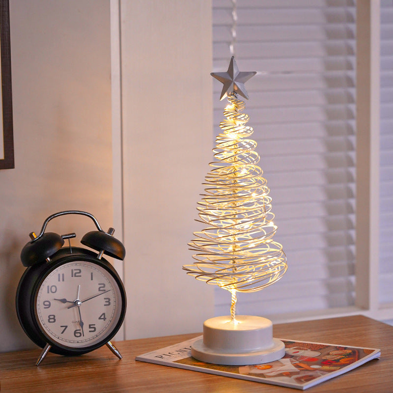 LED Spiral Christmas Tree Desk Lamp Decor