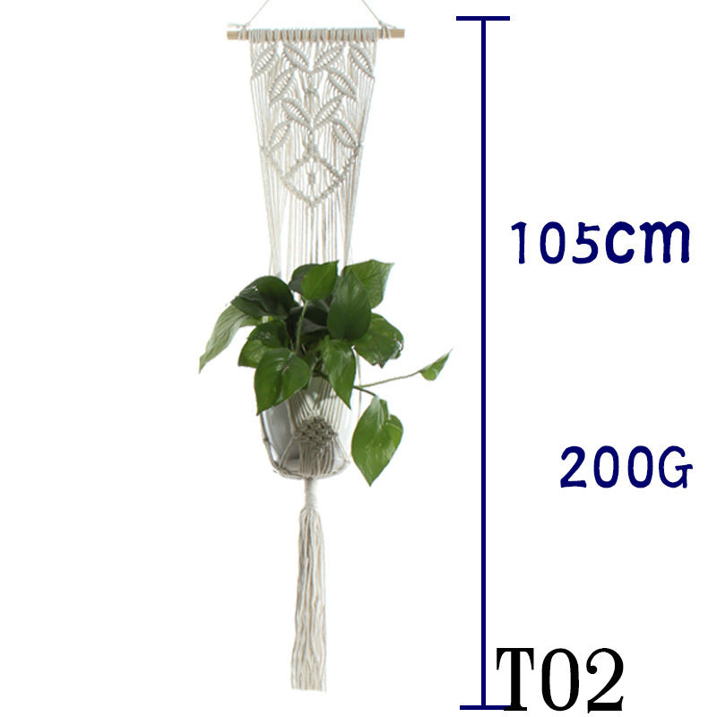 Beige Cotton Rope Plant Hanger