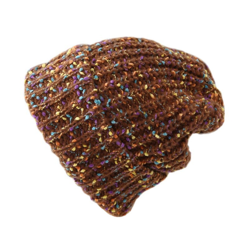 Women's Mixed Color Thermal Knitting Sleeve Cap