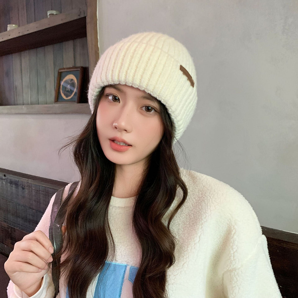 Wool Blend Beanie For Women In Autumn And Winter