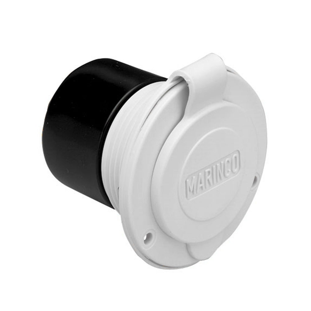 Marinco 15A 125V On-Board Charger Inlet - Front Mount - White TRAPSKI