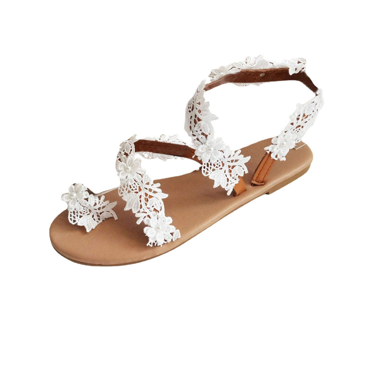 Bohemian Flower Roman Sandals Wedding Stylish Beach