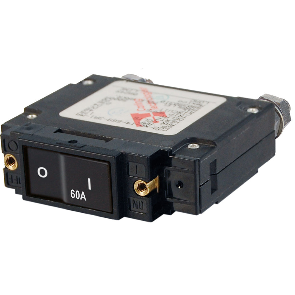 Blue Sea 7547 C-Series Flat Rocker Circuit Breaker - Single Pole - 60A TRAPSKI