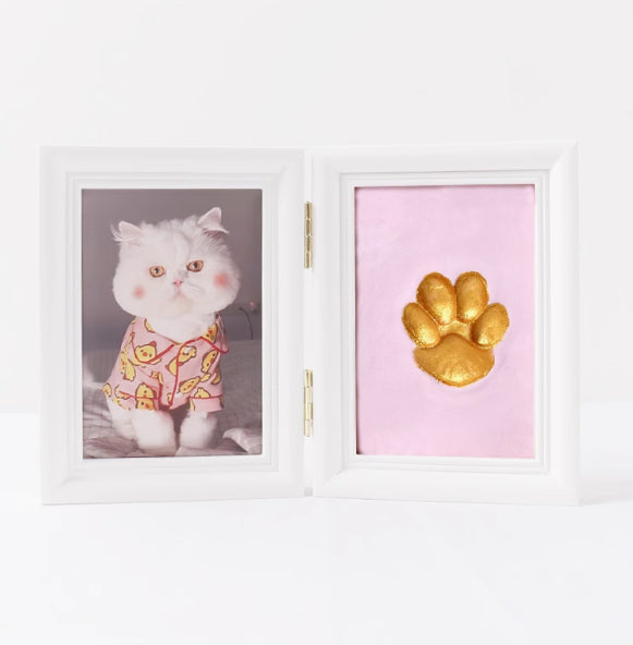 Frame Cat Palm Print Solid Wood Photo Commemorative Table