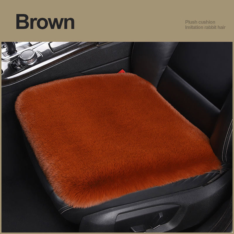 Car Seat Winter Plush Single Seat Square Cushion