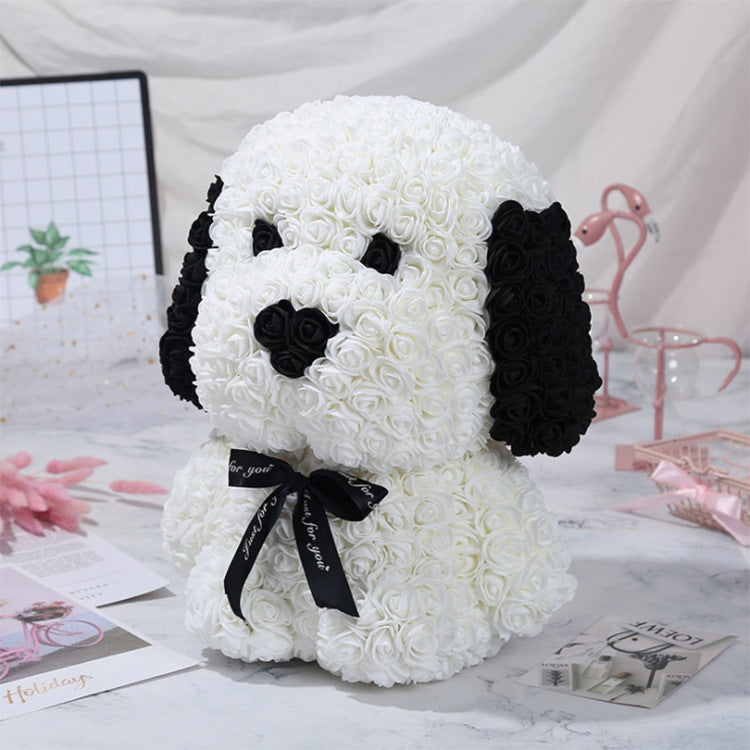 Valentine's Rose Pug Soap Flower Gift