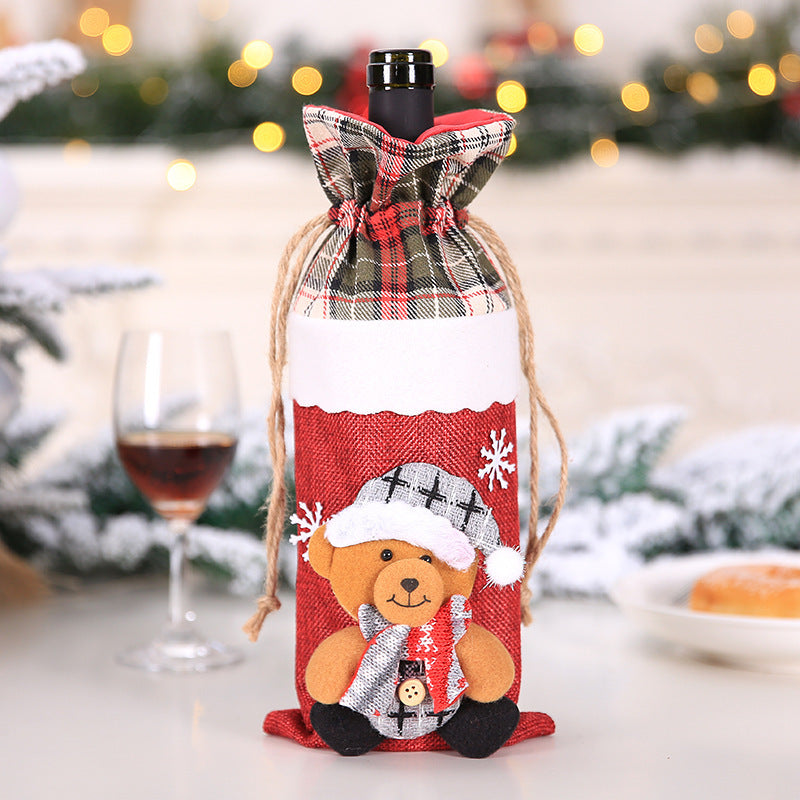 Christmas Wine Bottle Socks Decor